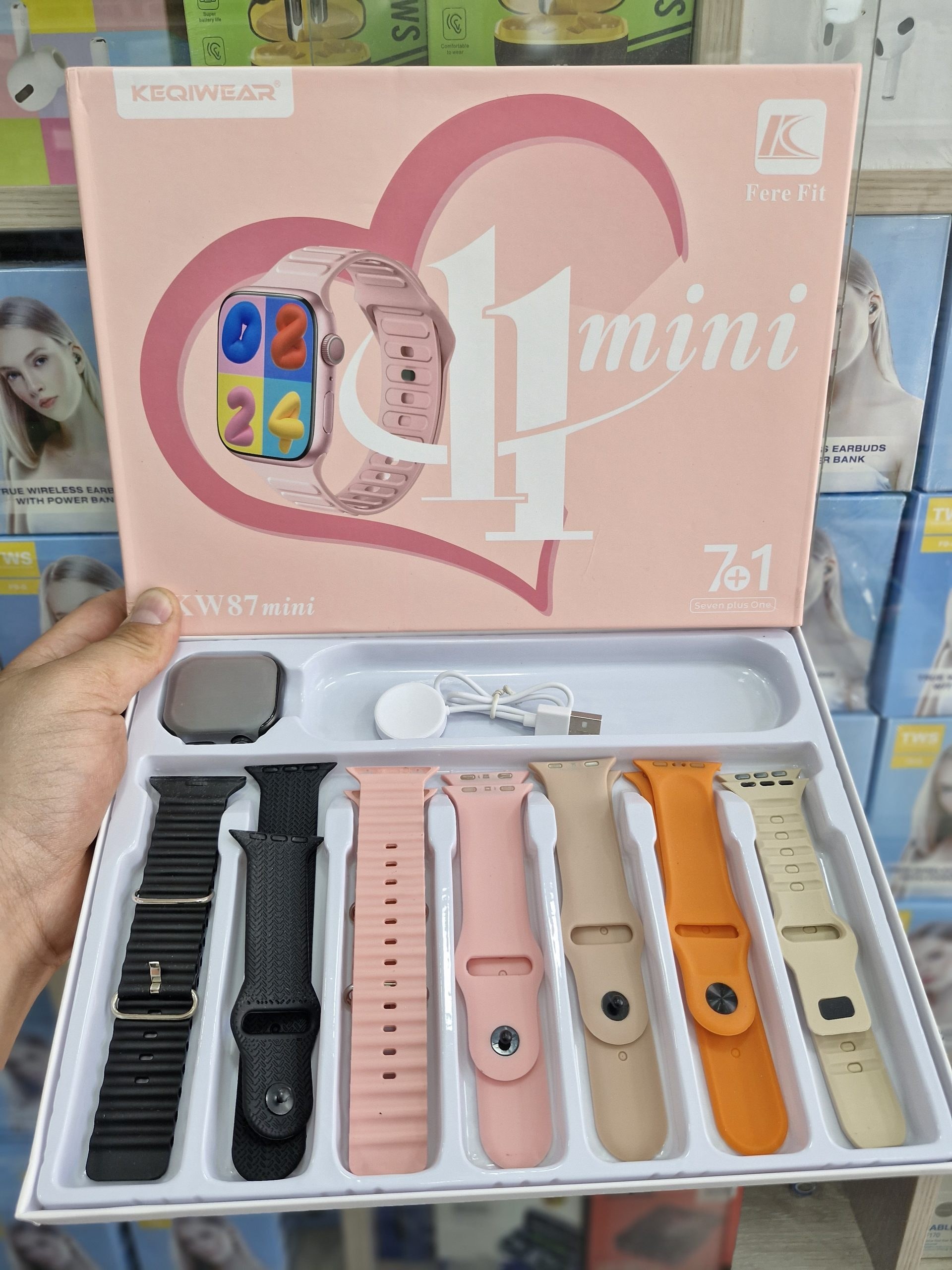 ساعت هوشمند مینی هفت بند keqiwear