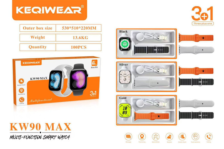 ساعت هوشمند سه بند kw90 max
