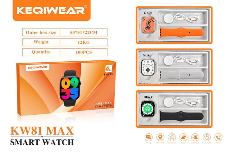 ساعت هوشمند سه بند kw90 max