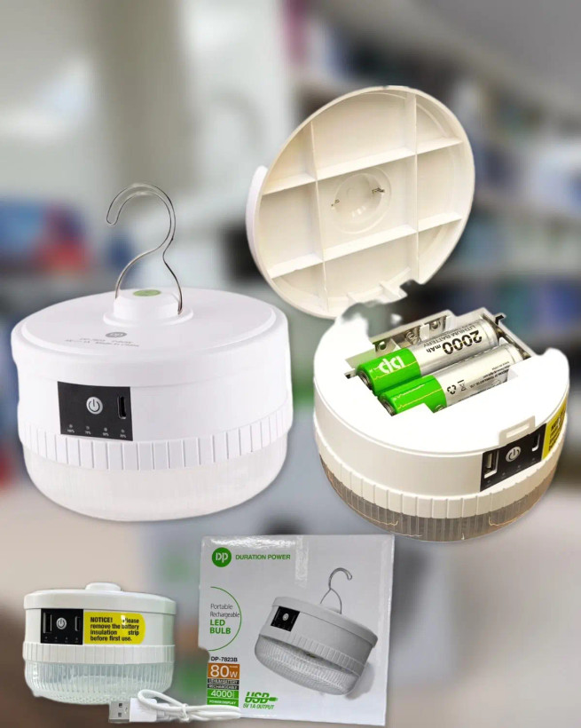 چراغ اضطراری پاوربانکی dp80 w چند حالته